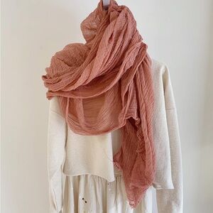 Rosewood Pink Cotton Scarf